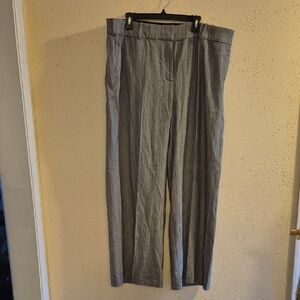 Lane Bryant Gray Striped Women's Trousers